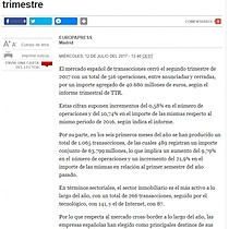 El importe de las operaciones de fusin y adquisicin aumenta un 10,7% en el segundo trimestre